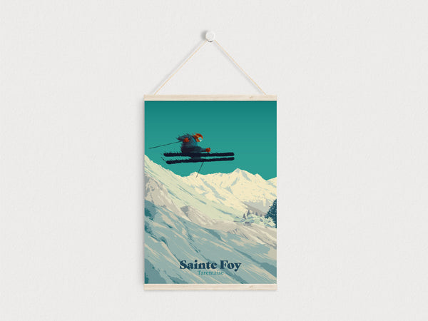 Sainte Foy Tarentaise Ski Resort Travel Poster