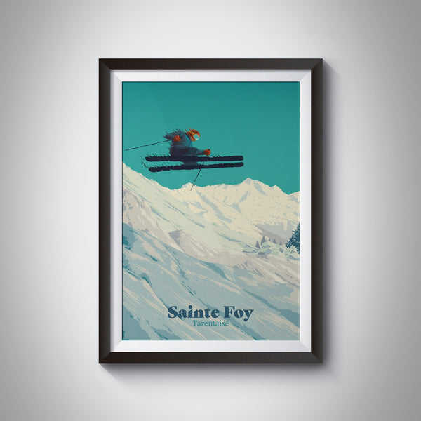 Sainte Foy Tarentaise Ski Resort Travel Poster