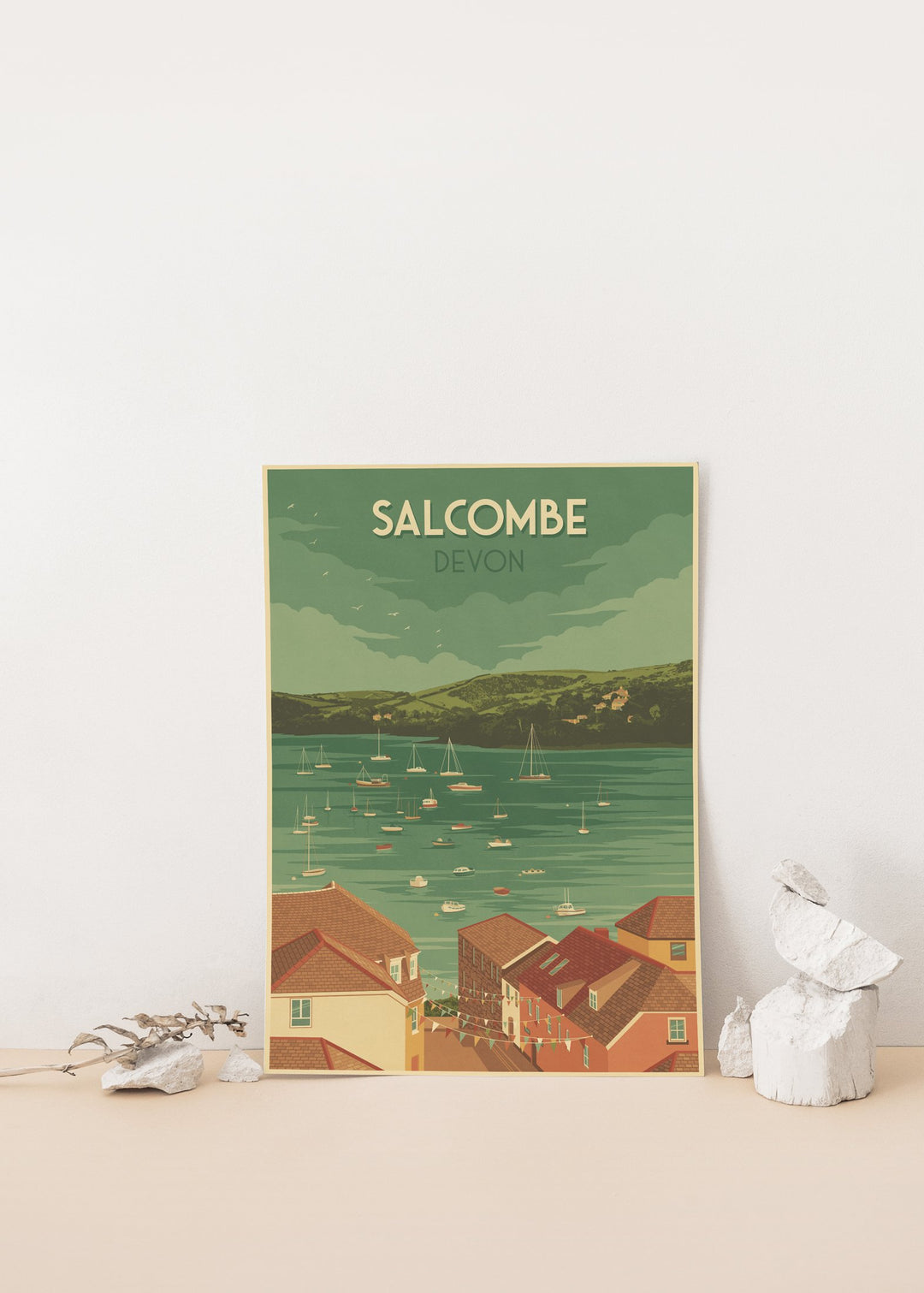 Salcombe Devon Travel Poster