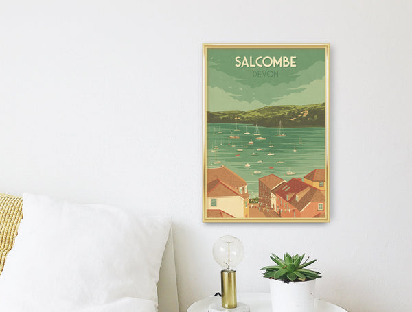 Salcombe Devon Travel Poster