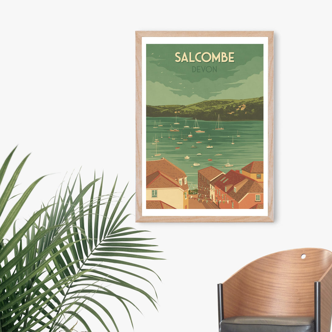 Salcombe Devon Travel Poster