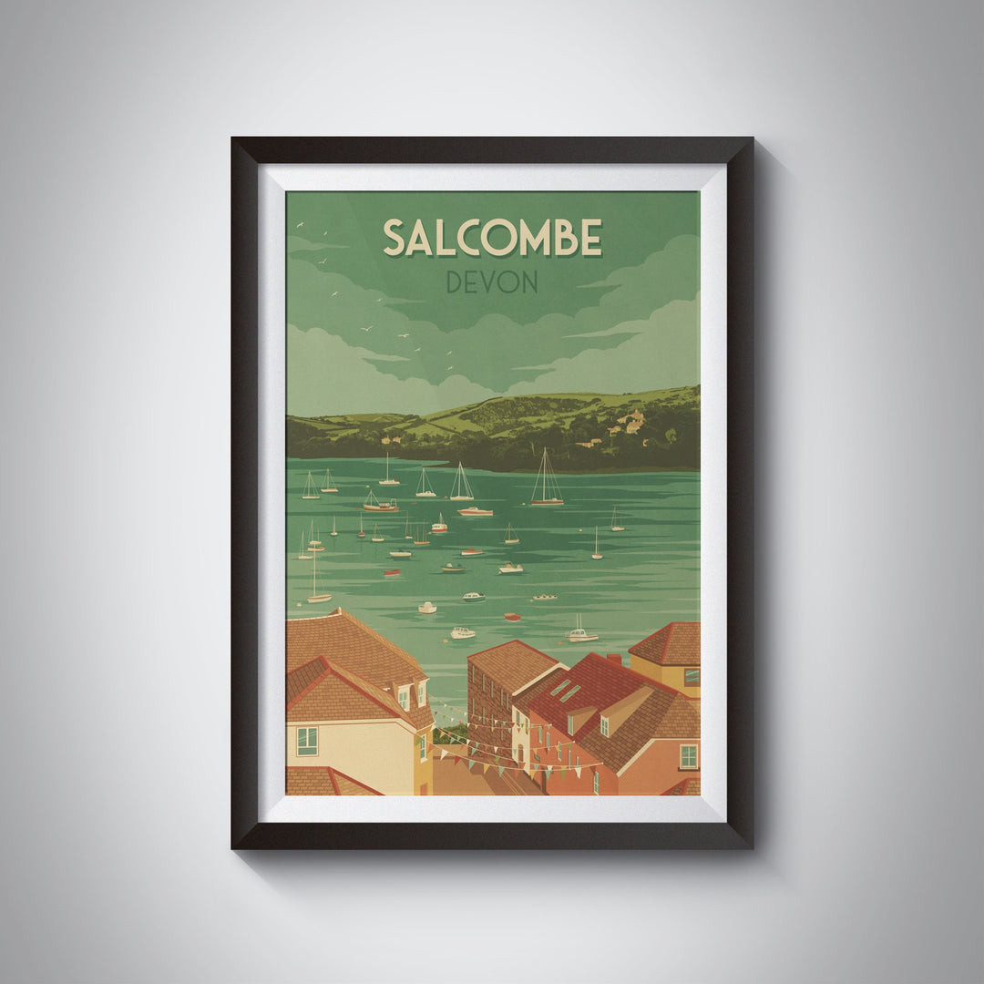 Salcombe Devon Travel Poster