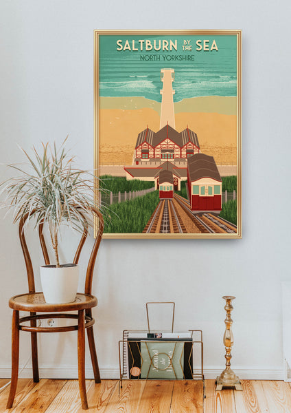 Saltburn by the Sea Travel Poster