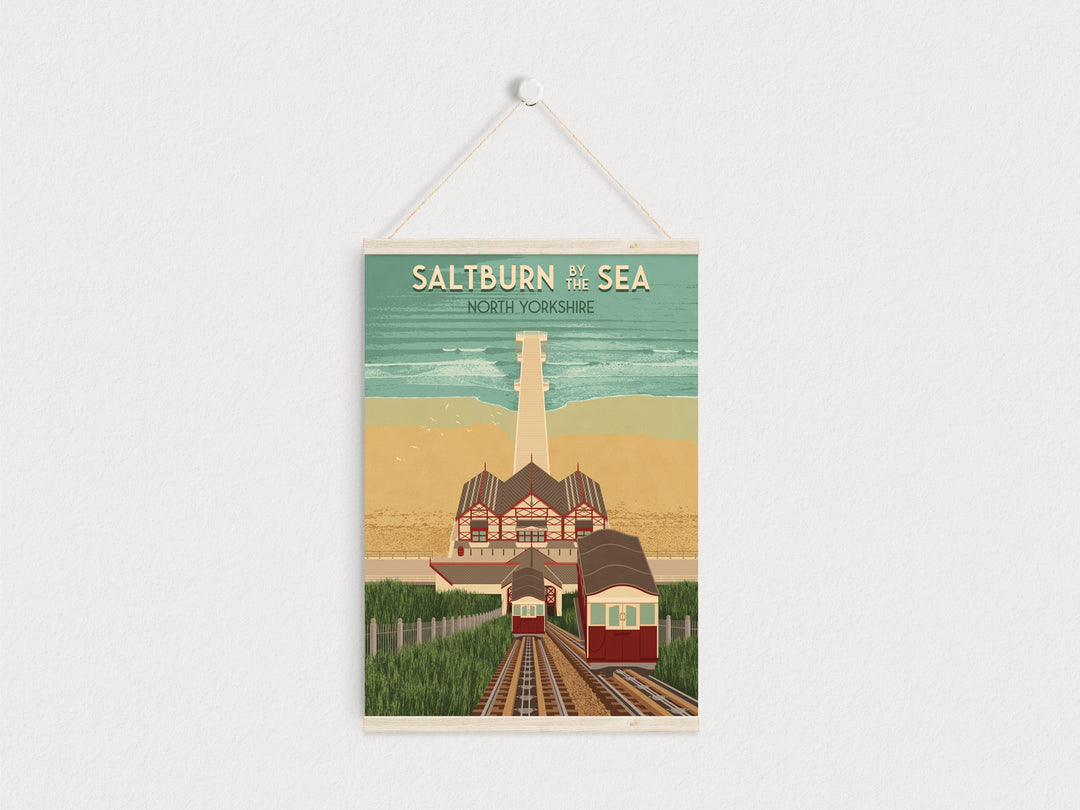 Saltburn by the Sea Travel Poster