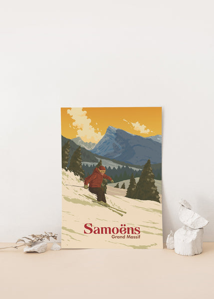 Samoens Ski Resort Travel Poster
