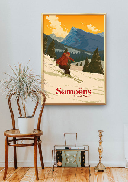 Samoens Ski Resort Travel Poster