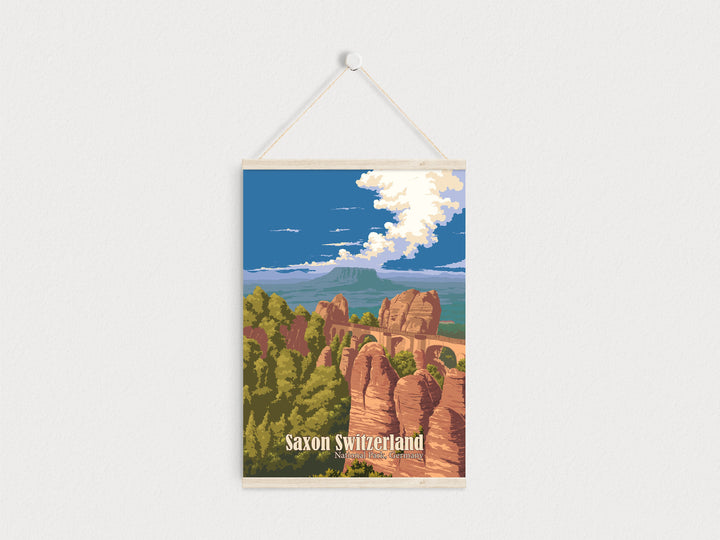 Saxon Switzerland National Park Germany Travel Poster