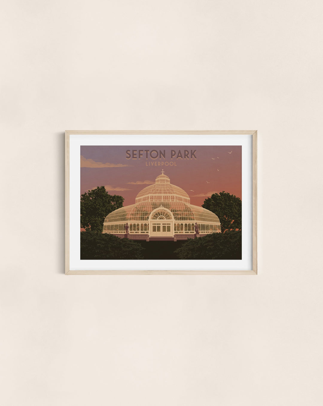 Sefton Park Liverpool Travel Poster