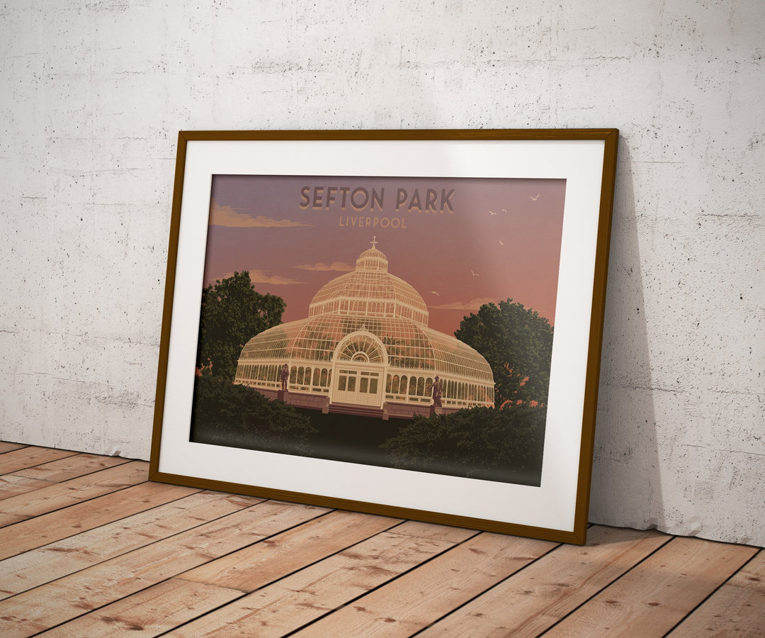 Sefton Park Liverpool Travel Poster