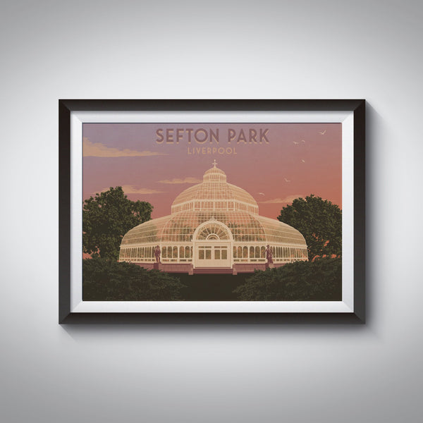 Sefton Park Liverpool Travel Poster