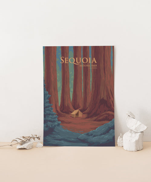Sequoia National Park Travel Poster