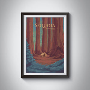 Sequoia National Park Travel Poster