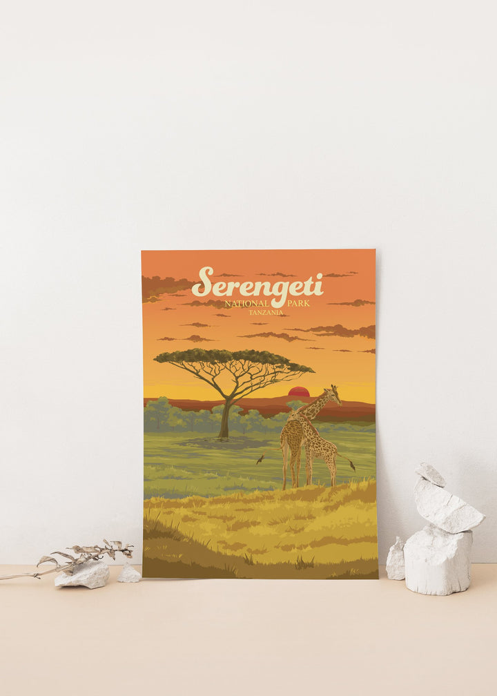 Serengeti National Park Tanzania Travel Poster