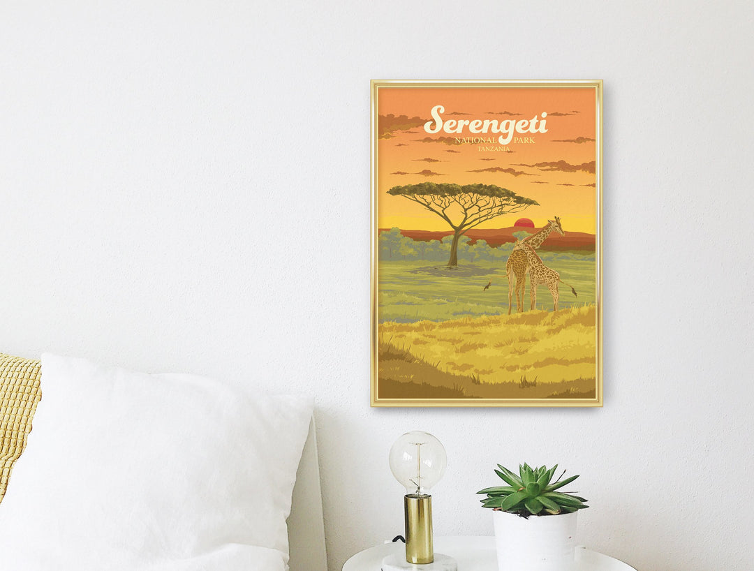 Serengeti National Park Tanzania Travel Poster