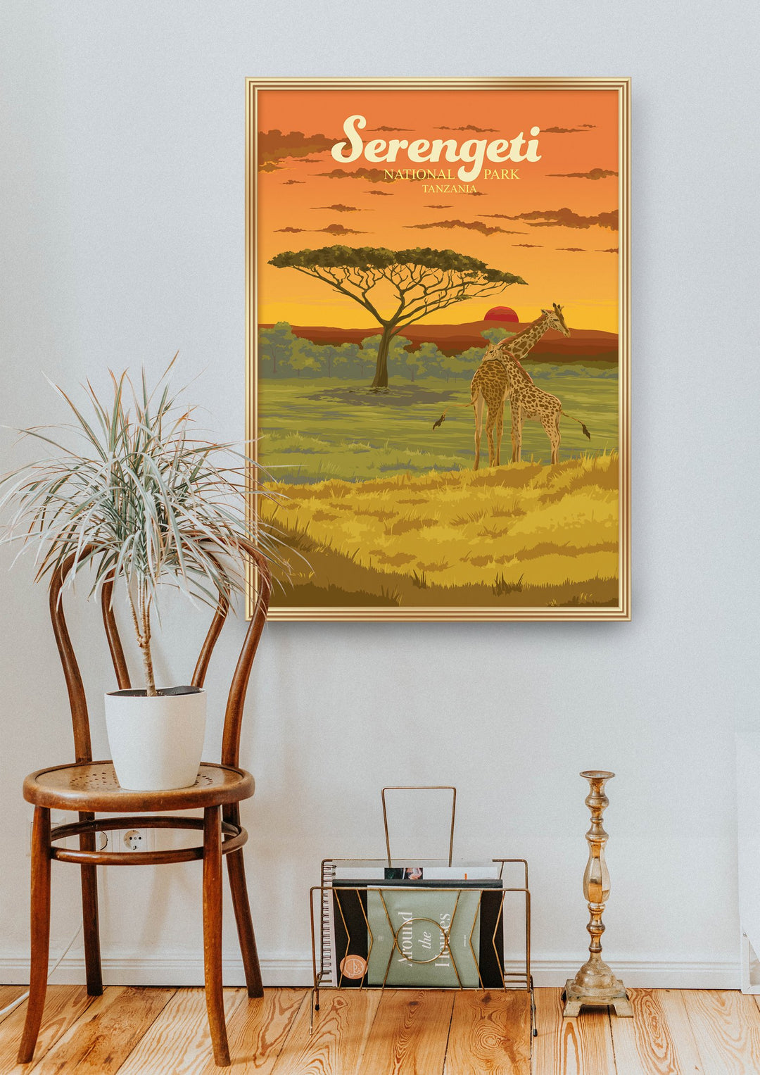 Serengeti National Park Tanzania Travel Poster