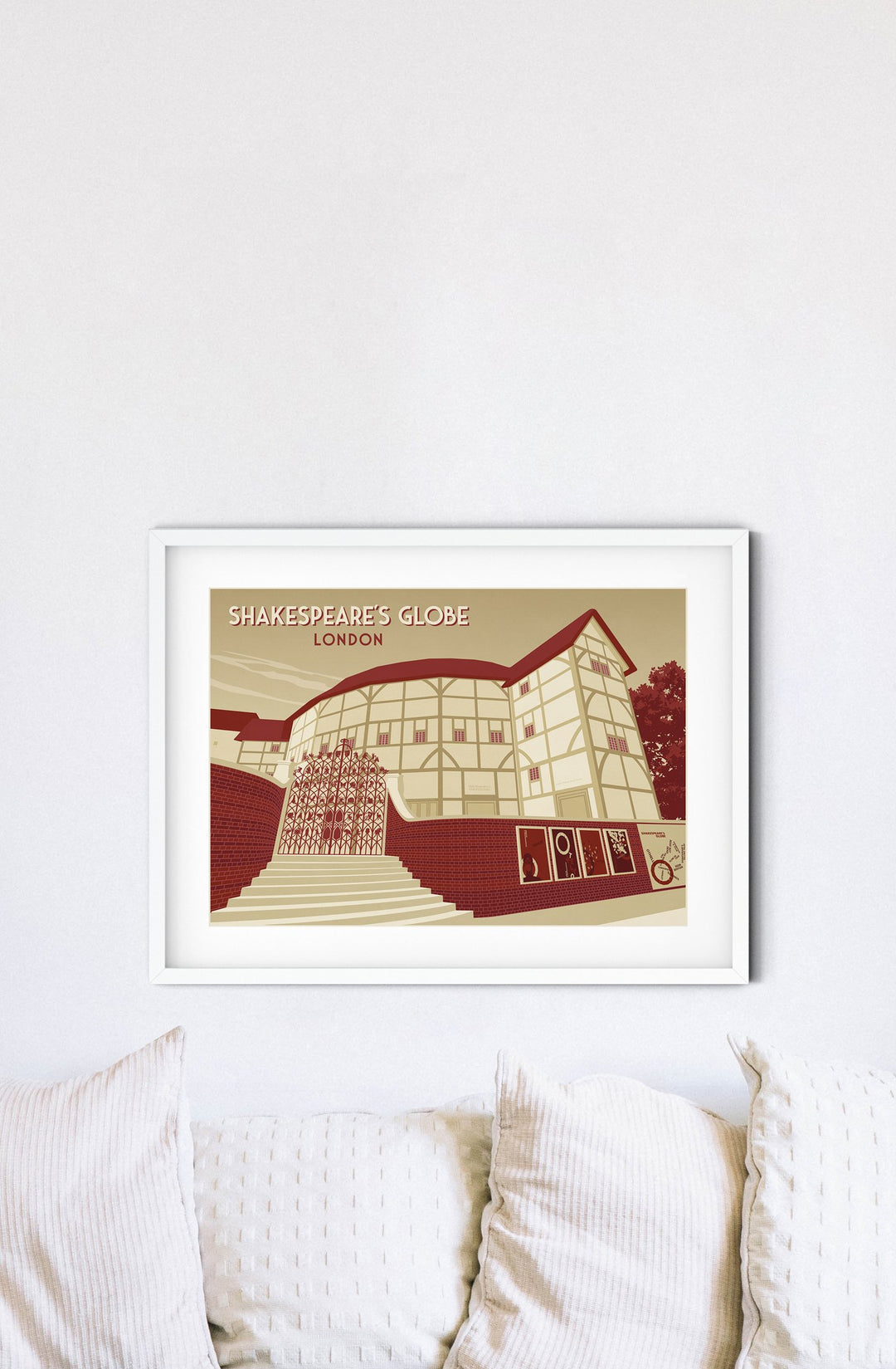 Shakespeare's Globe Theatre London Travel Poster