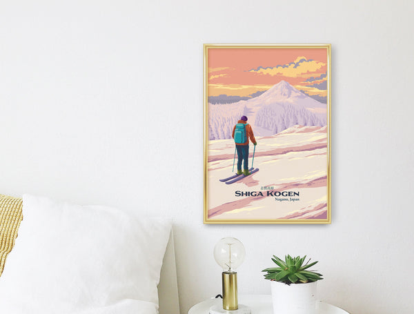 Shiga Kogen Japan Ski Resort Travel Poster