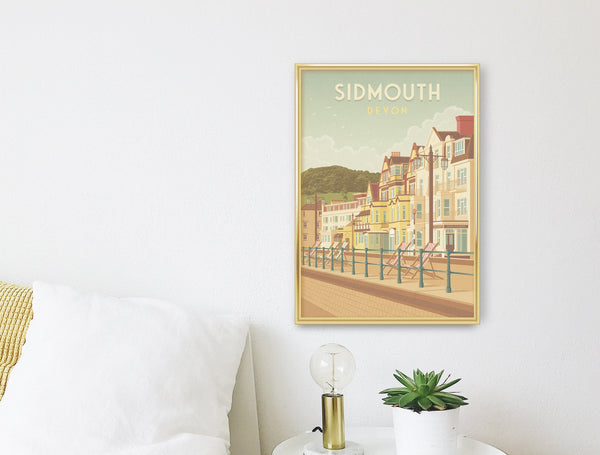Sidmouth Devon Travel Poster