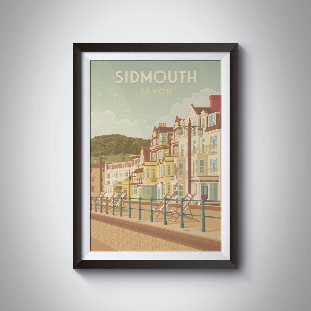 Sidmouth Devon Travel Poster