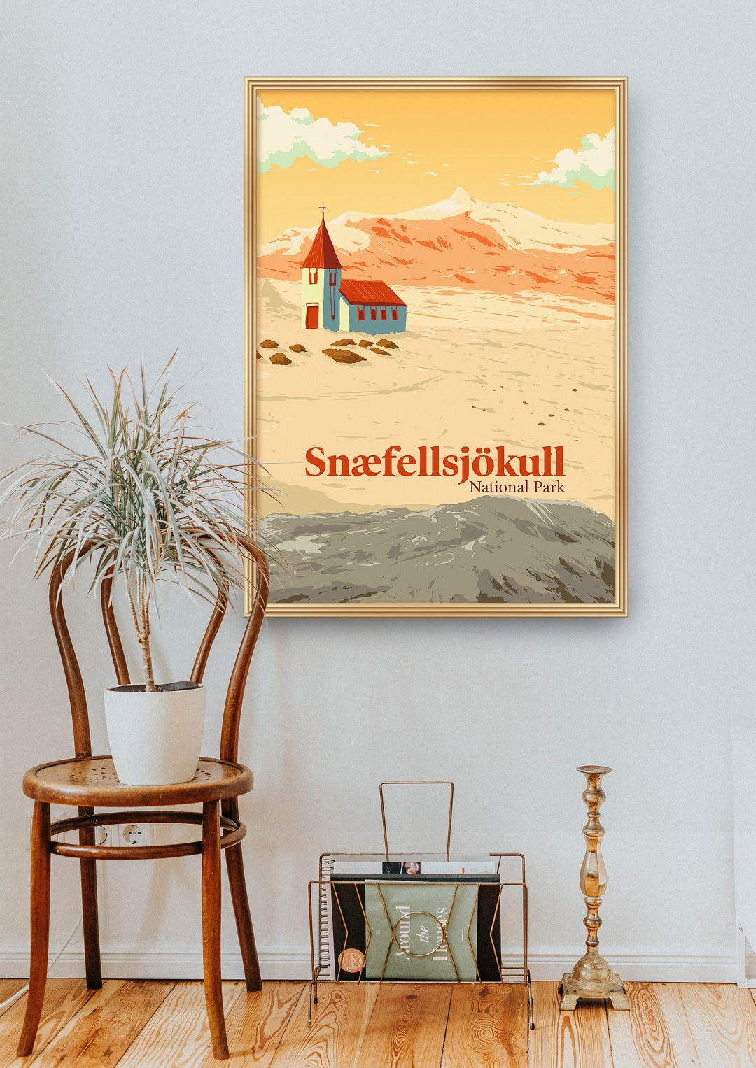 Snaefellsjokull National Park Iceland Travel Poster