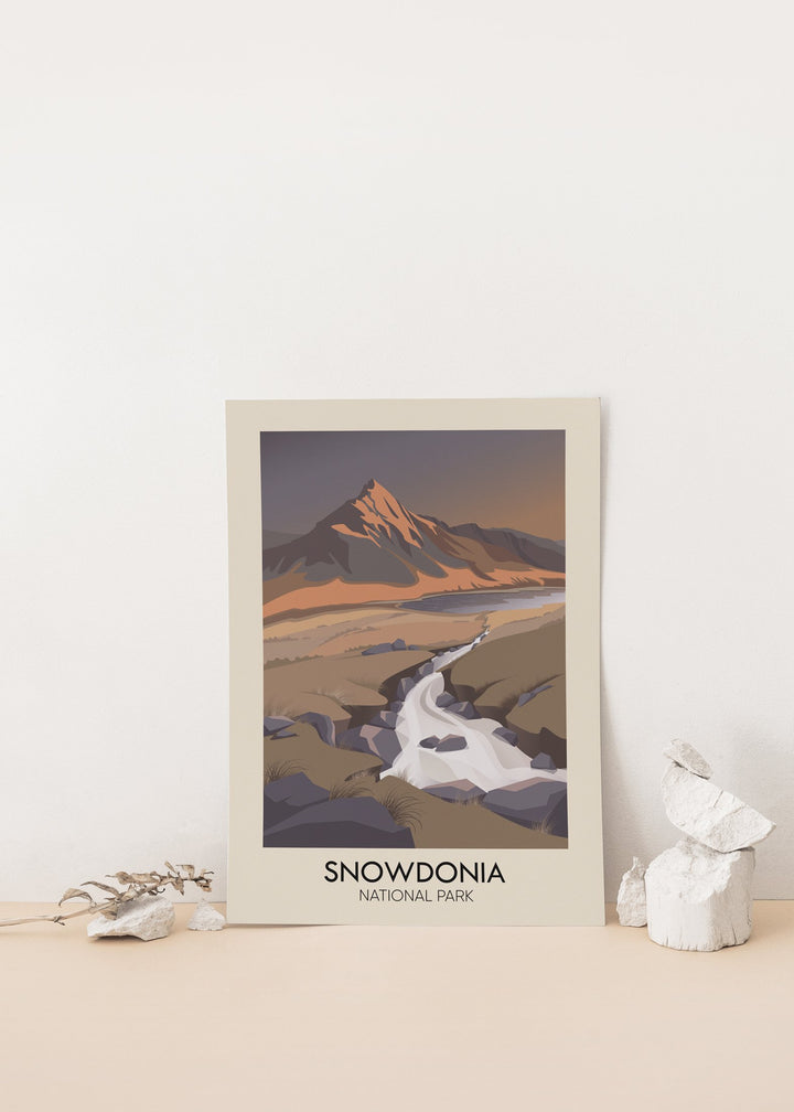 Snowdonia National Park Modern Travel Poster