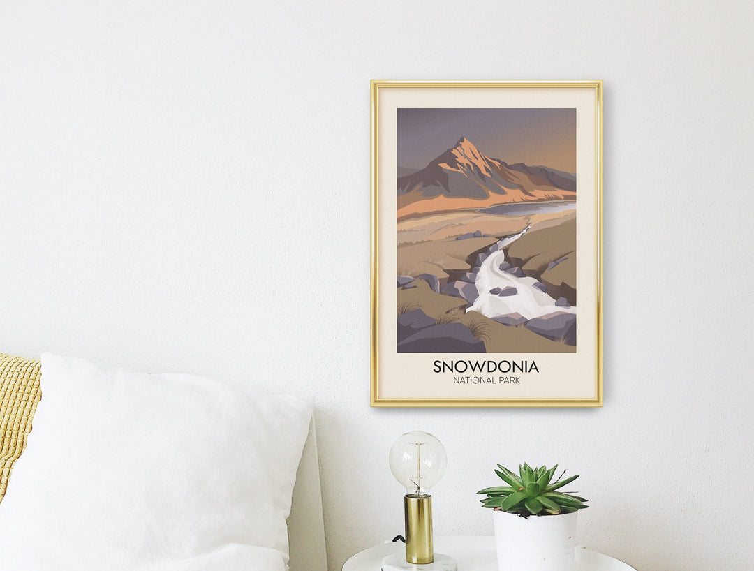 Snowdonia National Park Modern Travel Poster