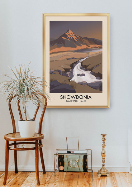 Snowdonia National Park Modern Travel Poster