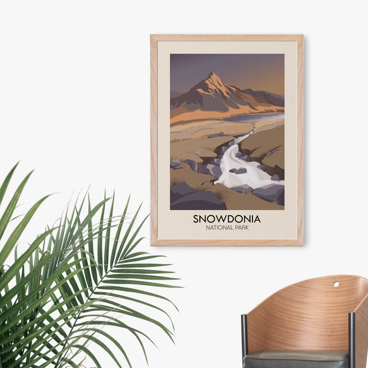 Snowdonia National Park Modern Travel Poster