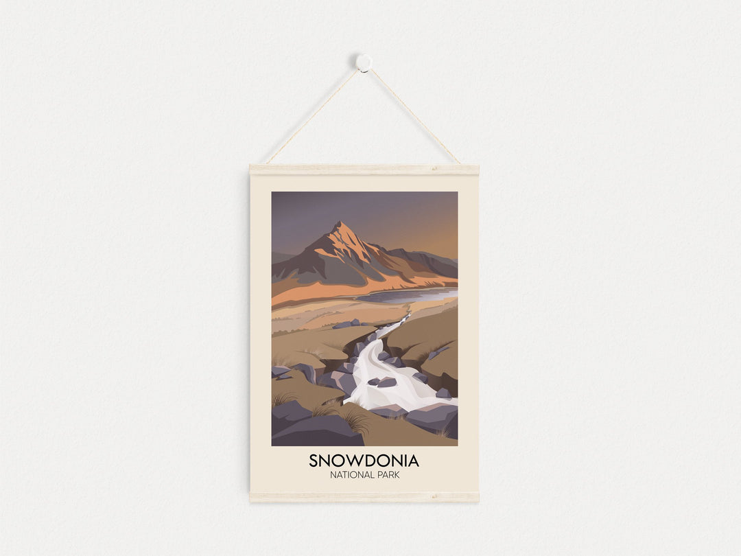 Snowdonia National Park Modern Travel Poster