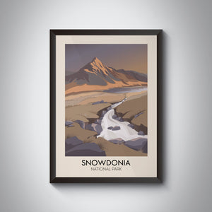 Snowdonia National Park Modern Travel Poster