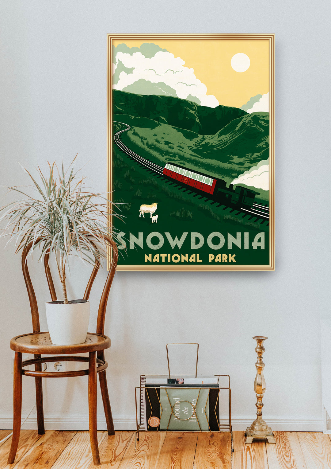 Snowdonia National Park Travel Poster Green