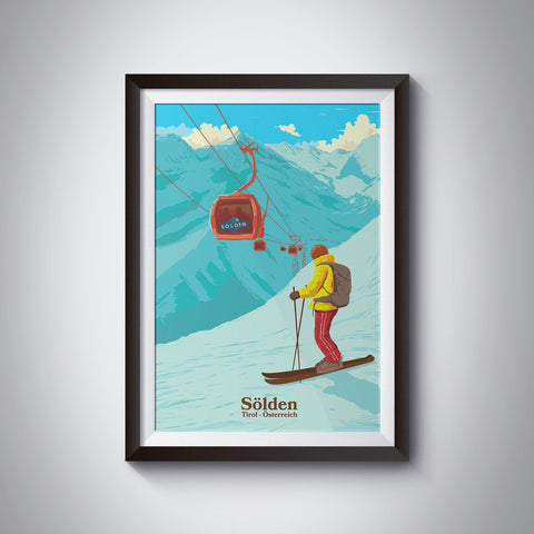 Solden Ski Resort Travel Poster