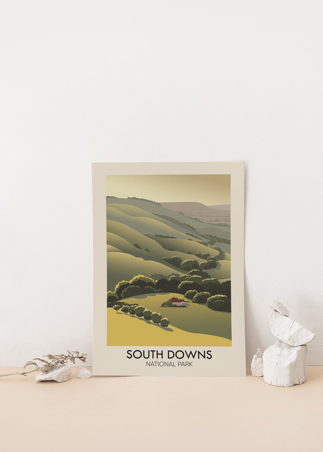 South Downs National Park Modern Travel Poster