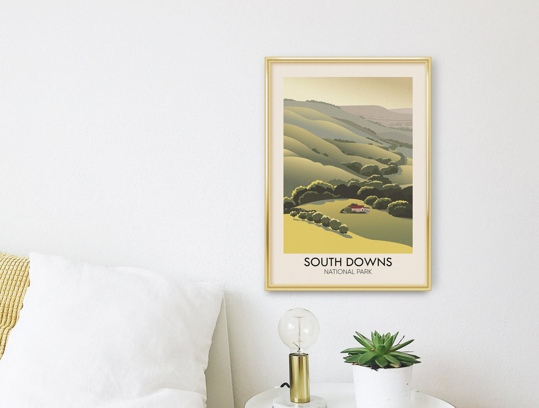 South Downs National Park Modern Travel Poster