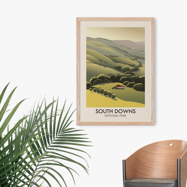 South Downs National Park Modern Travel Poster
