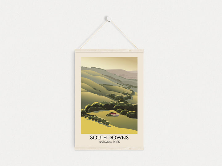 South Downs National Park Modern Travel Poster