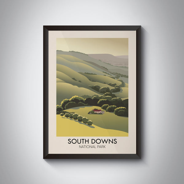 South Downs National Park Modern Travel Poster