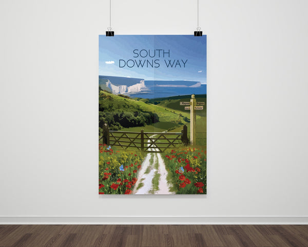 South Downs Way National Trail Travel Poster