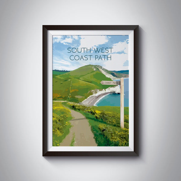 South West Coast Path National Trail Travel Poster