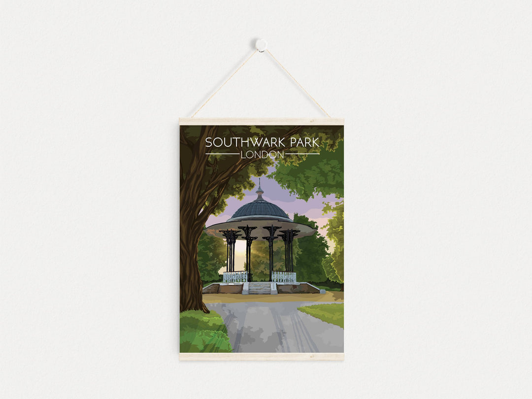 Southwark Park London Travel Poster