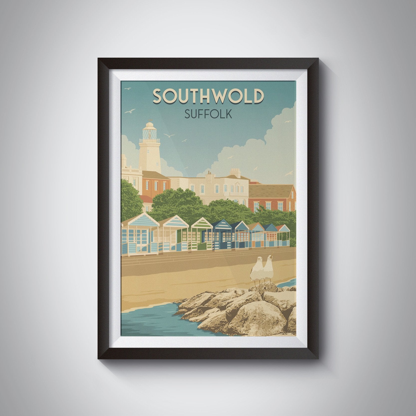 Southwold Suffolk Seaside Travel Poster