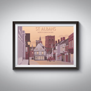 St Albans Hertfordshire Travel Poster