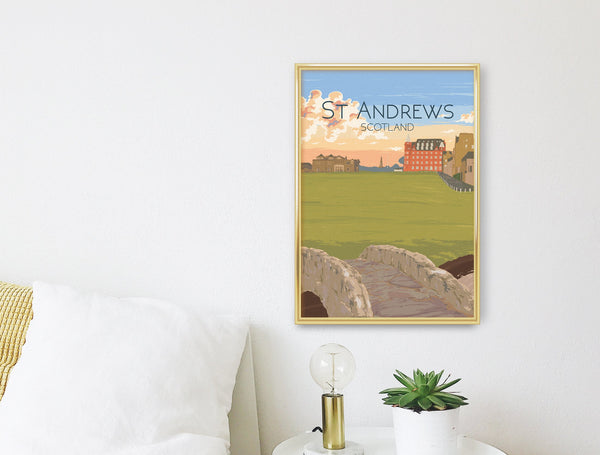 St Andrews Scotland Travel Poster