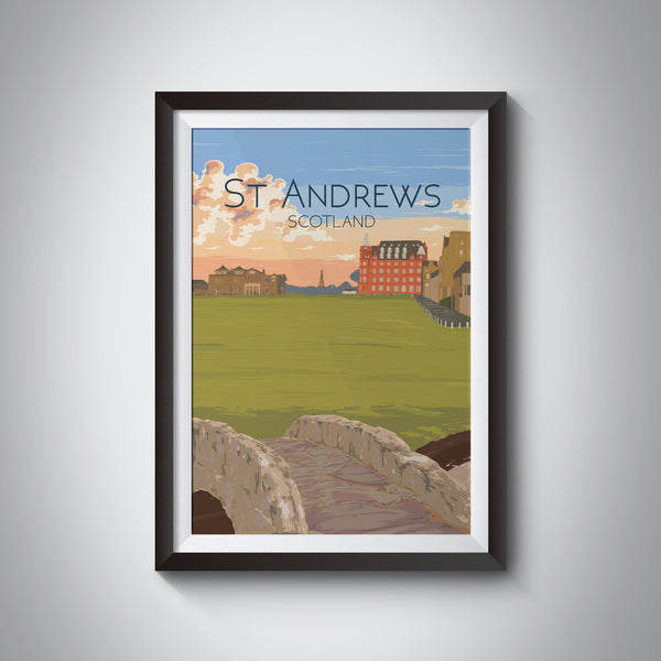 St Andrews Scotland Travel Poster