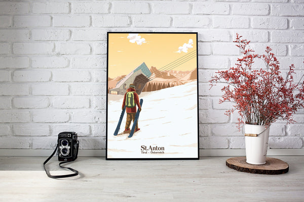 St Anton Ski Resort Travel Poster