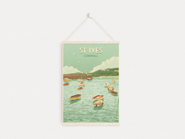 St Ives Cornwall Travel Poster