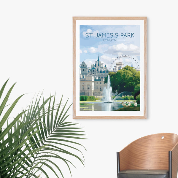 St James's Park London Travel Poster