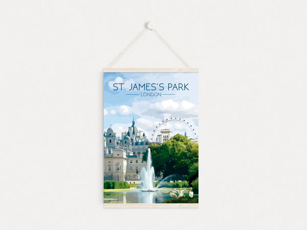 St James's Park London Travel Poster