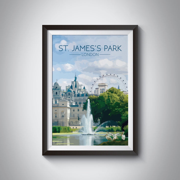 St James's Park London Travel Poster