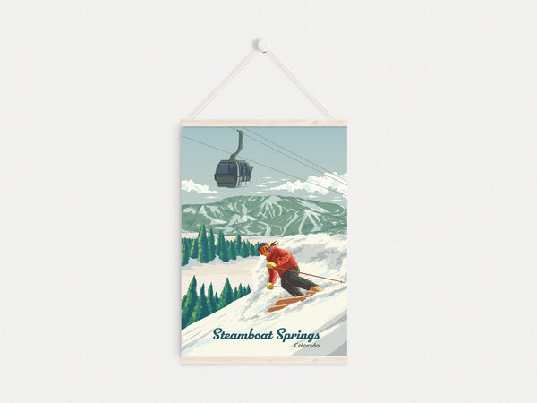 Steamboat Springs Colorado Ski Resort Travel Poster